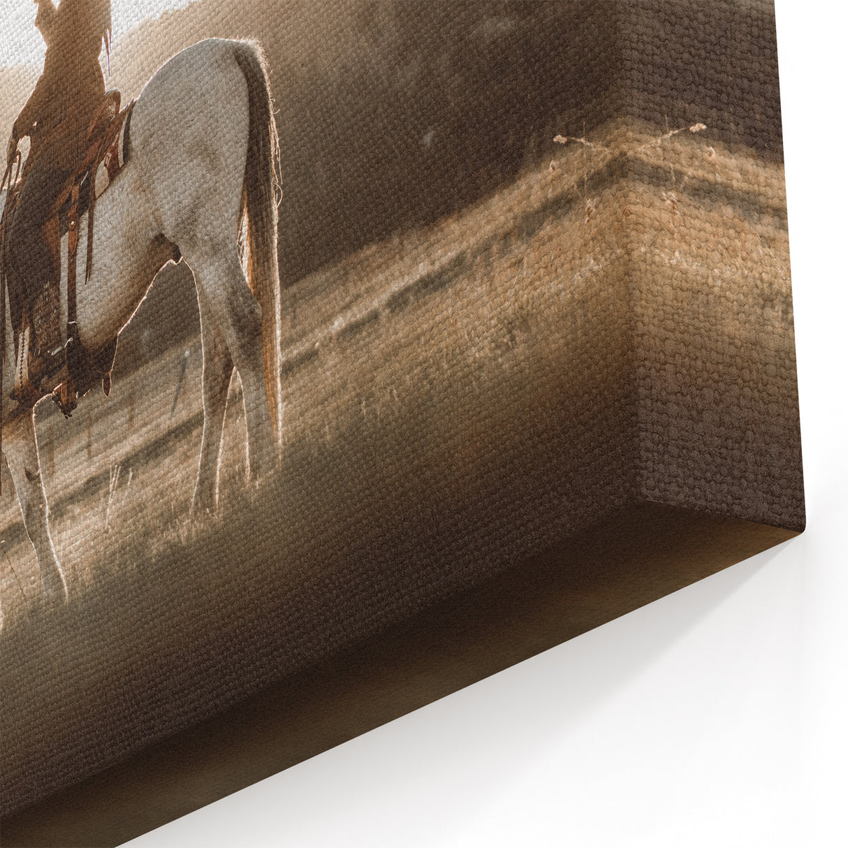 Country Style Art - Cowboy and Horse Farmhouse Wall Decor for Rustic Homes