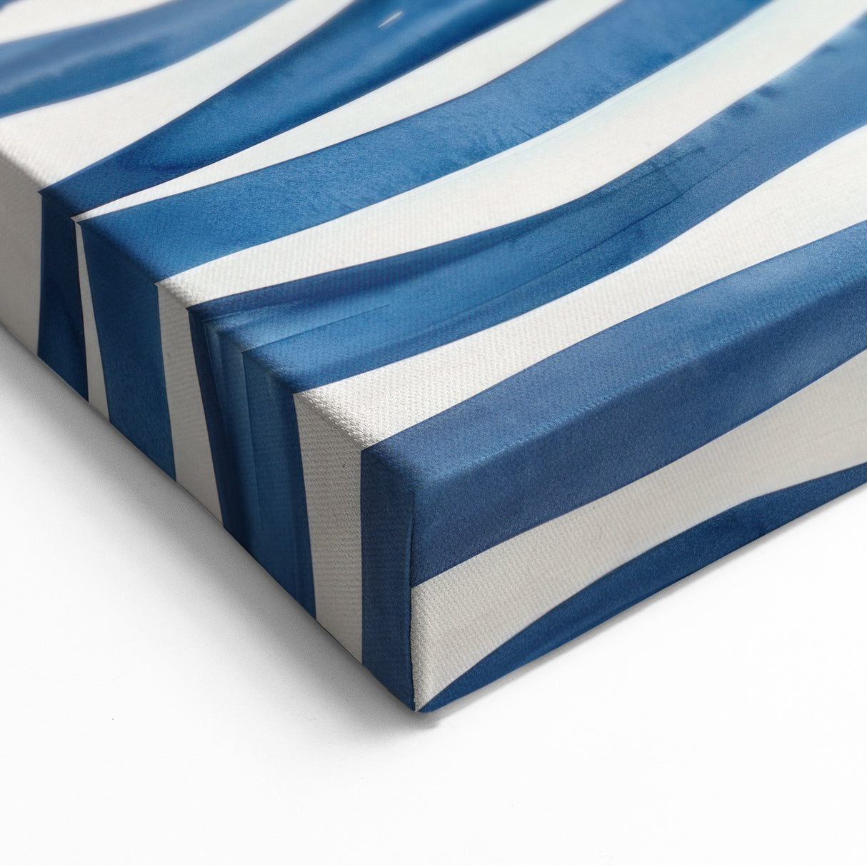 Coastal Wall Art: Wavy Blue Lines - Abstract Ocean-Inspired Watercolor Print
