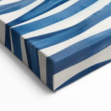 Coastal Wall Art: Wavy Blue Lines - Abstract Ocean-Inspired Watercolor Print