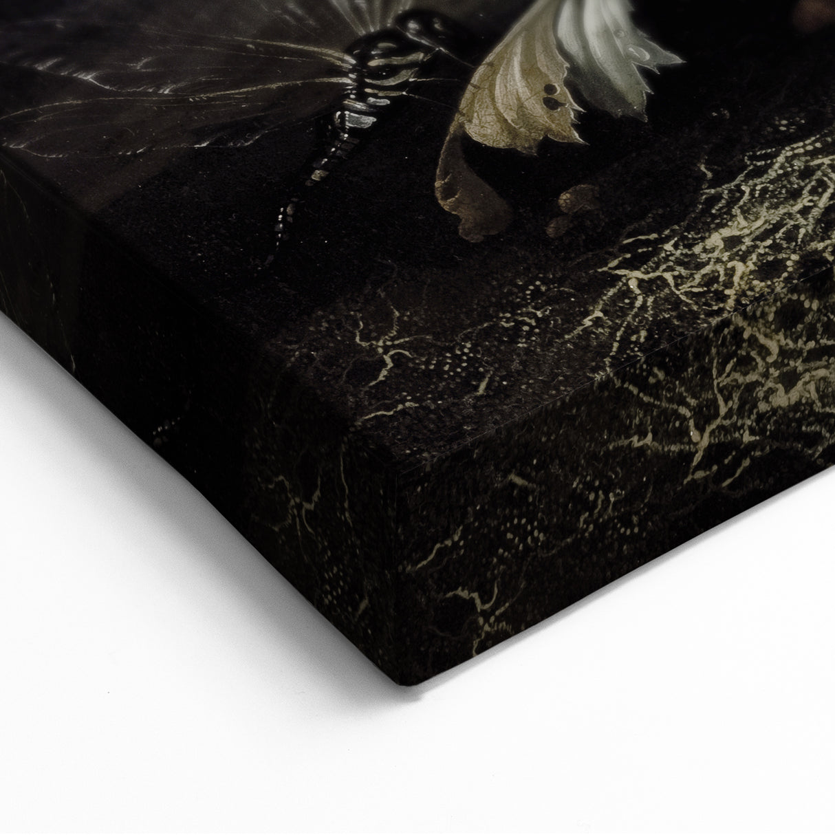 Moody Art Prints - Thistle and Butterfly Scene in Dark Nature Tones