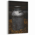 Antique Metal Milk Jug - Rustic Farmhouse Wall Art