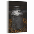 Antique Metal Milk Jug - Rustic Farmhouse Wall Art
