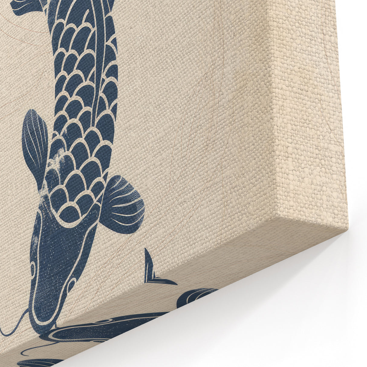 Coastal Wall Art: Koi Fish Illustration - Japanese-Inspired Nautical Print