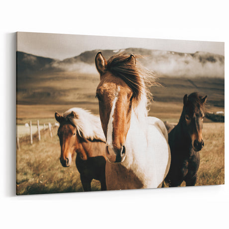 Farmhouse Horses Wall Art – Rustic Country Style Decor for Home