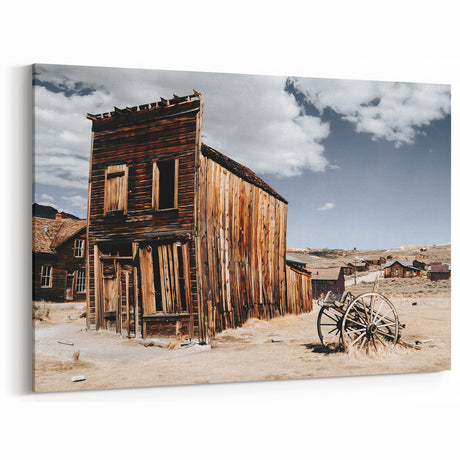 Vintage Ghost Town Wall Art – Rustic Farmhouse Country Style Decor