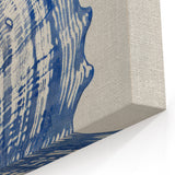 Coastal Wall Art: Blue Seashell Sketch - Nautical Ocean-Inspired Print