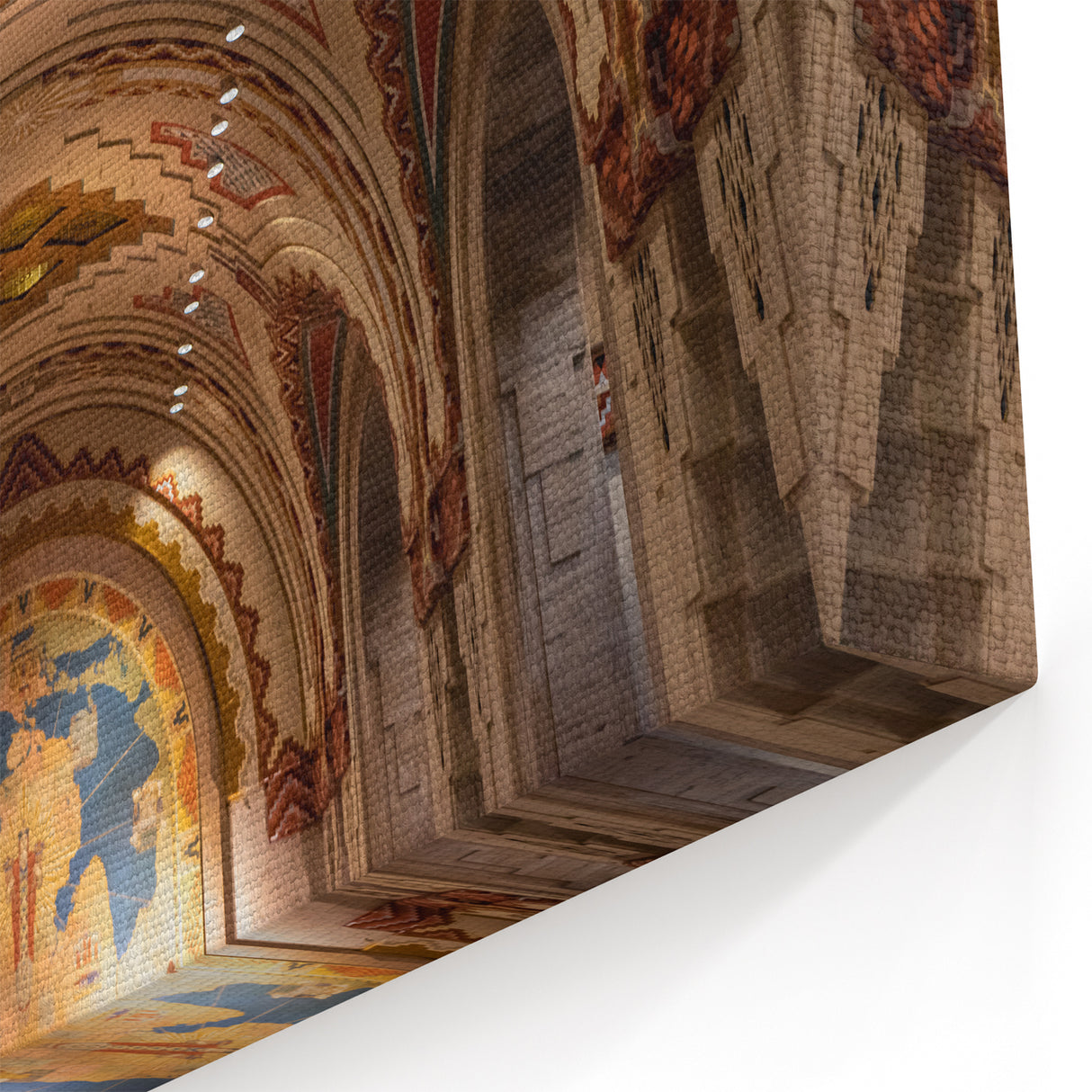 Intricate Detroit Architecture Art – Vibrant Historic Ceiling Wall Art