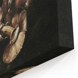 Dark Moody Wall Art - Dramatic Mushroom Still Life with Shadows