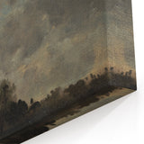 Dark Art Decor - Dramatic Cloudy Sky with Silhouetted Trees