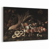 Dark Art Decor - Moody Still Life with Fruits and Rustic Elegance