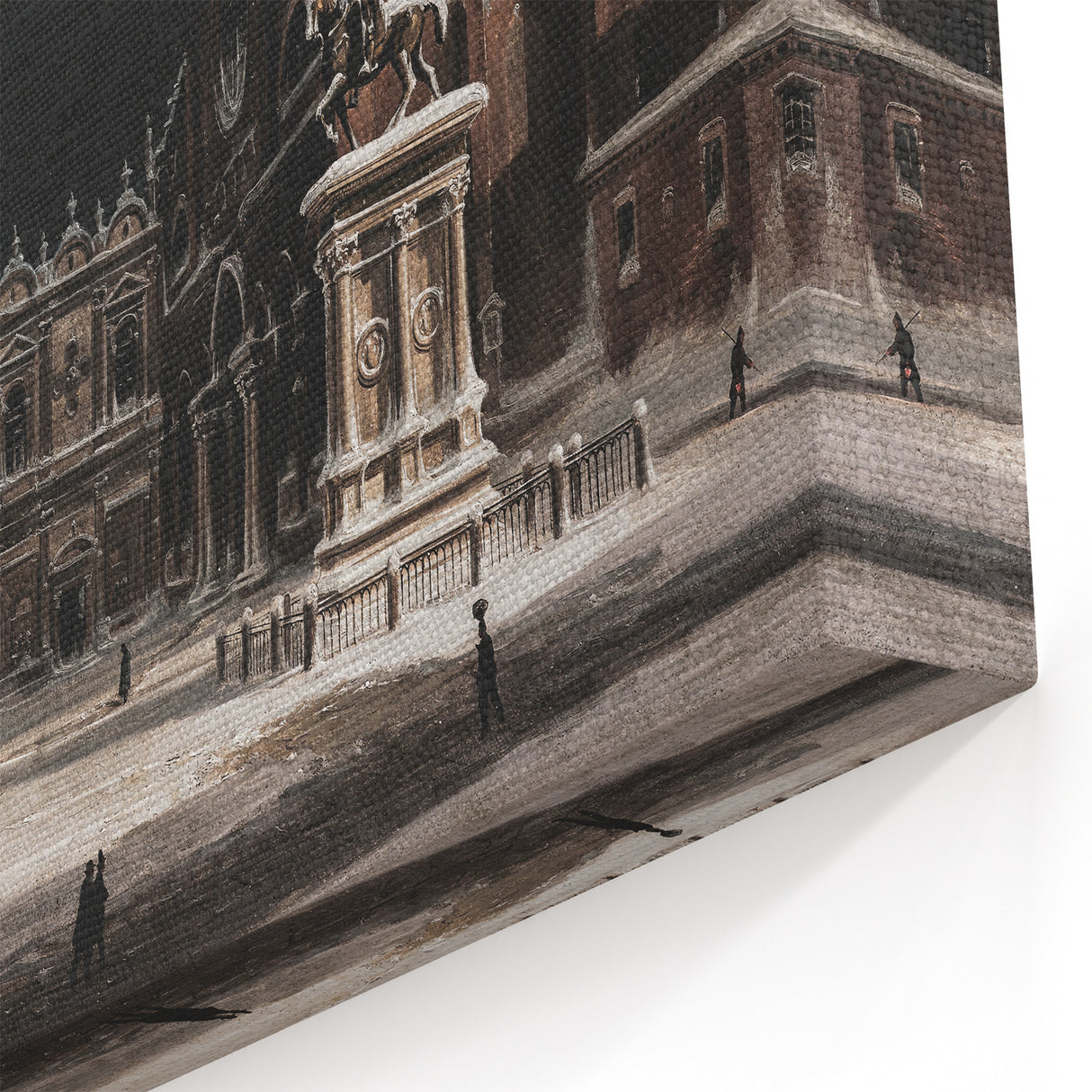 Moody Venetian Nightscape Wall Art - Dark Cityscape for Interior Decor