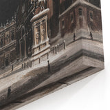 Moody Venetian Nightscape Wall Art - Dark Cityscape for Interior Decor