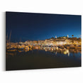 Porto Wall Art - Scenic Porto Cityscape with Boats at Night Canvas Print