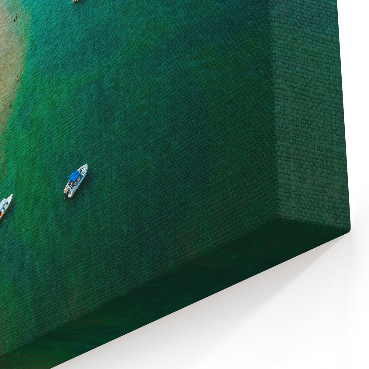 Porto Cityscape Prints - Aerial Beach View with Ocean and Palms Canvas Art
