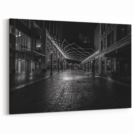 Detroit Skyline Art - Black and White Detroit Photography Print
