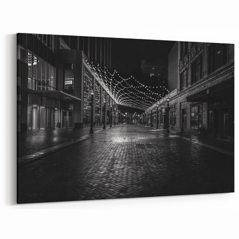 Detroit Skyline Art - Black and White Detroit Photography Print