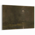 Dark Moody Moonlit Landscape - Atmospheric Night Scene Wall Art Decor