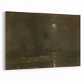 Dark Moody Moonlit Landscape - Atmospheric Night Scene Wall Art Decor