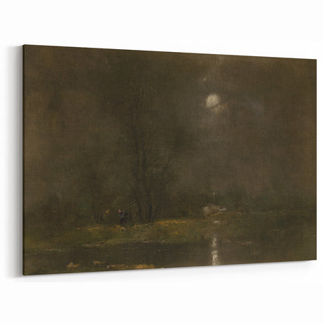 Dark Moody Moonlit Landscape - Atmospheric Night Scene Wall Art Decor