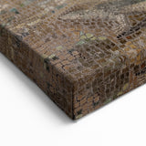 Dark Moody Wall Art: Mosaic Rabbit & Mushrooms - Timeless Dark Print