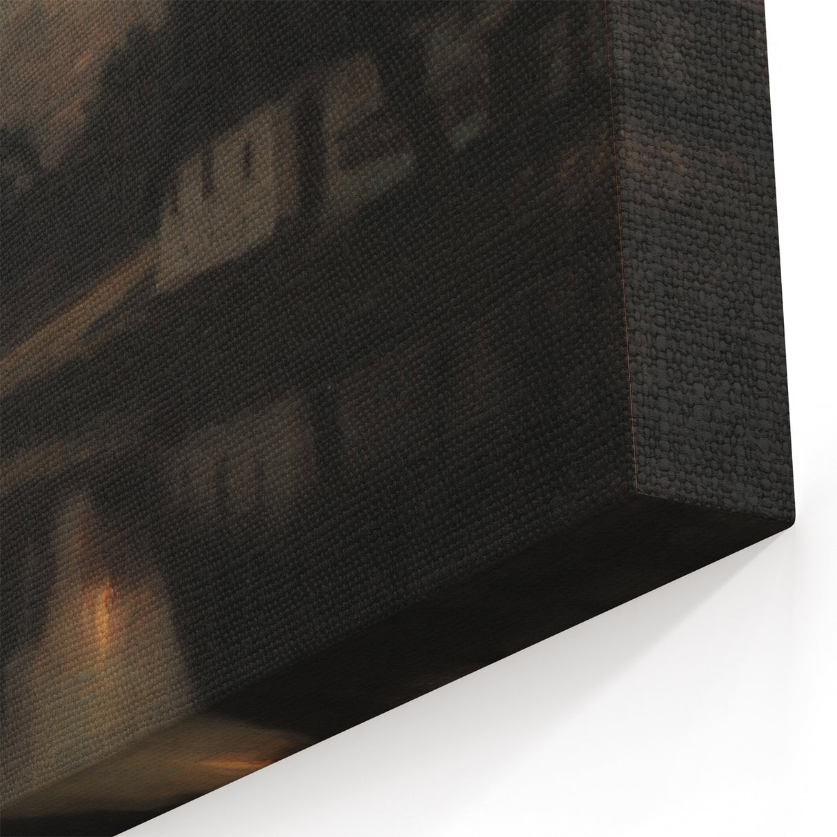 Dark Moody Wall Art: Moonlit Cottage by the Lake - Moody Art Print