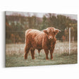 Farmhouse Wall Art: Highland Cow in Field - Rustic Country Decor