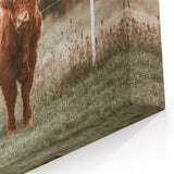 Farmhouse Wall Art: Highland Cow in Field - Rustic Country Decor