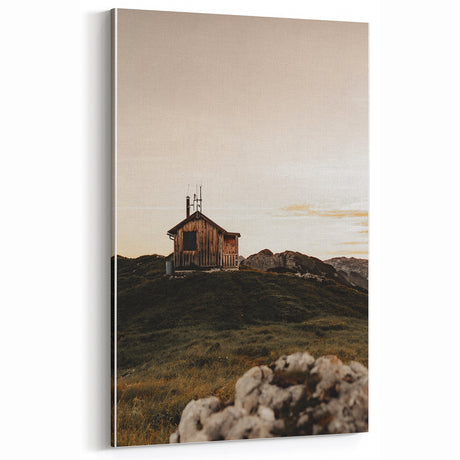 Mountain Cabin Serenity - Rustic Landscape Wall Art