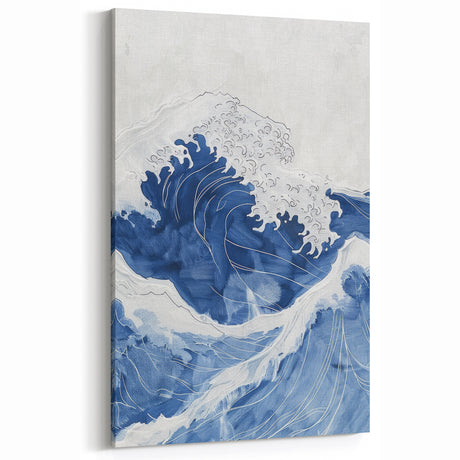 Bold Ocean Wave Coastal Wall Art - Nautical Seaside Decor Print