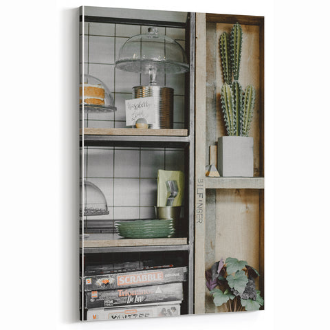 Charming Kitchen Shelves - Rustic Home Decor Art