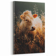Golden Field Cow - Tranquil Rustic Farm Art