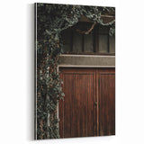 Rustic Wall Art - Ivy-Covered Wooden Door for Farmhouse Decor