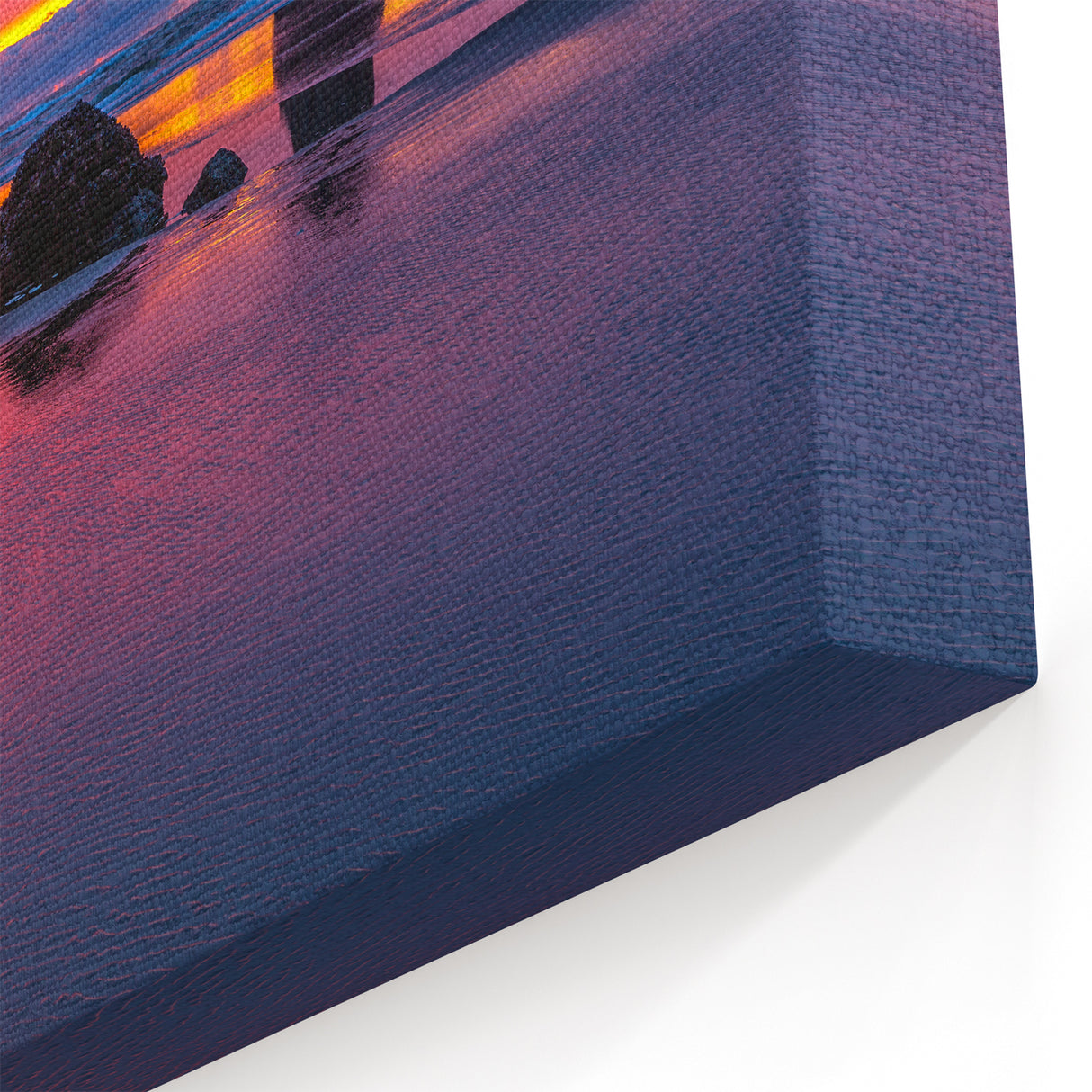 Cannon Beach Seascape Wall Art - Vibrant Sunset with Haystack Rock