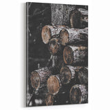 Rustic Wall Art - Stacked Logs Farmhouse Decor for Cozy Rustic Homes
