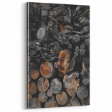 Rustic Wall Art - Stacked Logs Farmhouse Decor for Cozy Rustic Homes