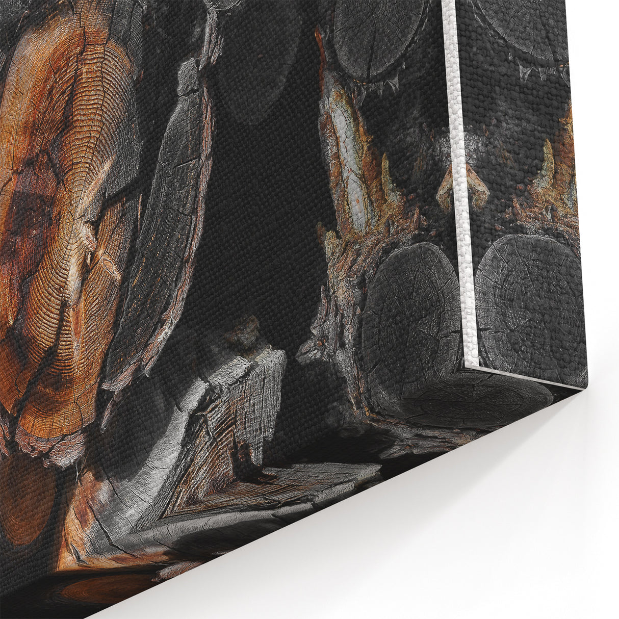 Rustic Wall Art - Stacked Logs Farmhouse Decor for Cozy Rustic Homes