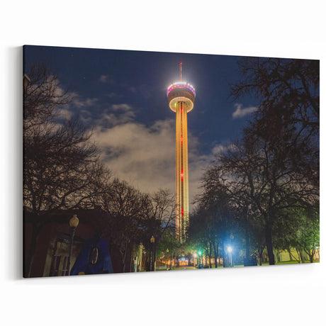 San Antonio Skyline Prints - Tower of the Americas Night Scene Wall Art