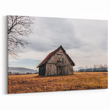 Rustic Barn Farmhouse Wall Art – Vintage Country Style Decor Print