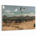 Desert Windmill Farmhouse Wall Art – Rustic Country Style Decor Print