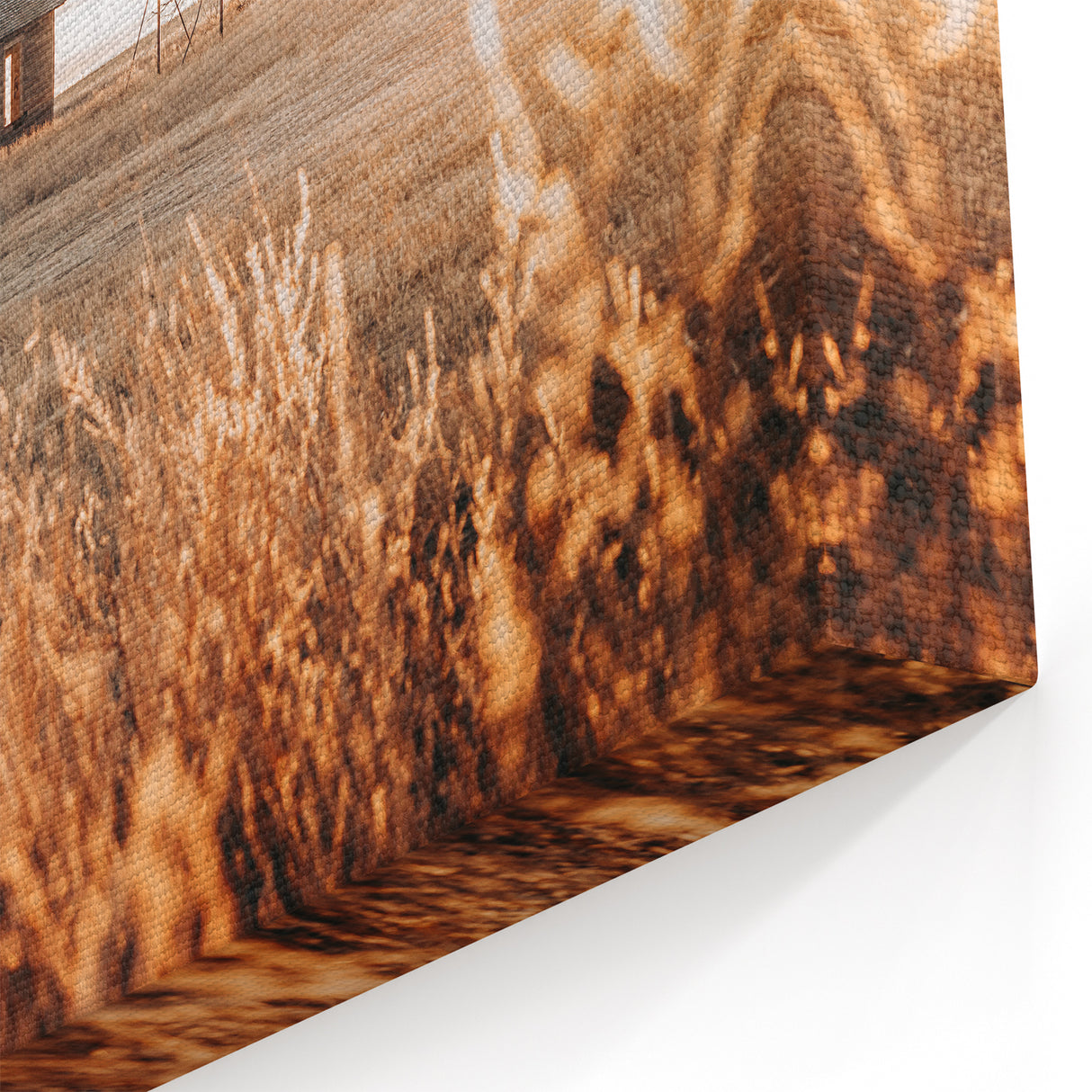 Abandoned Farmhouse at Sunset Wall Art – Rustic Country Decor Print