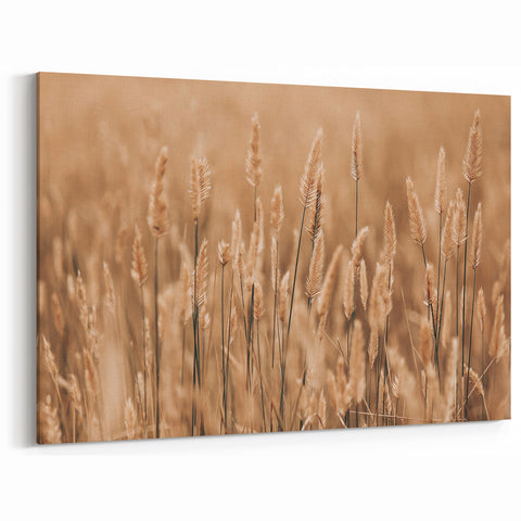 Golden Wheat Field Farmhouse Wall Art – Rustic Country Decor Print