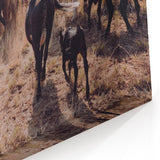 Cattle Herd on the Move Farmhouse Wall Art – Rustic Country Decor Print