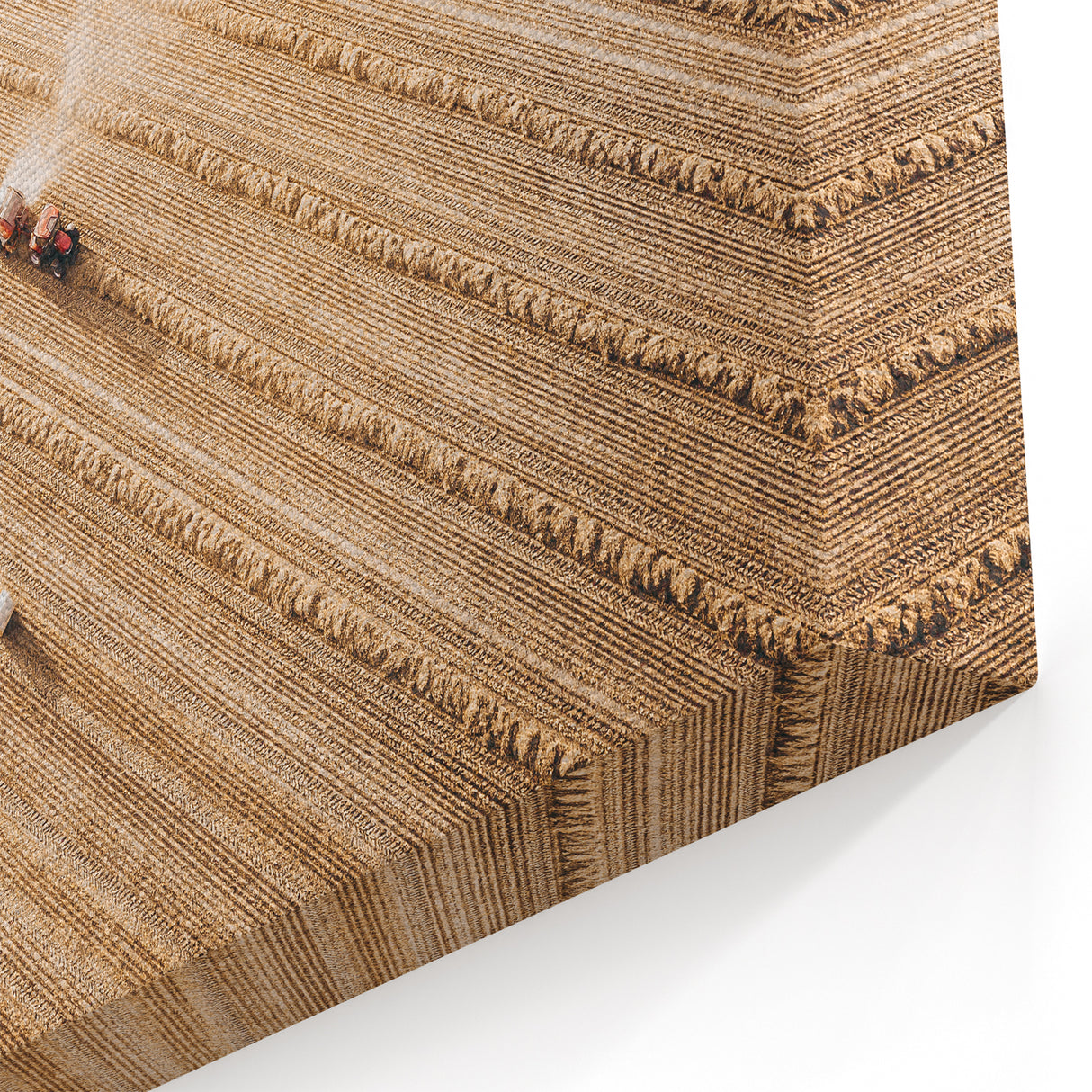 Harvested Field Aerial View Wall Art – Rustic Farmhouse Decor Print
