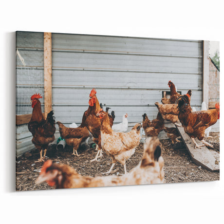 Farmhouse Wall Art: Rustic Chicken Coop - Vintage Country Style Decor