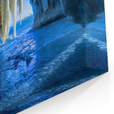 Upper Peninsula Framed Art - Frozen Ice Cave Blue Winter Print