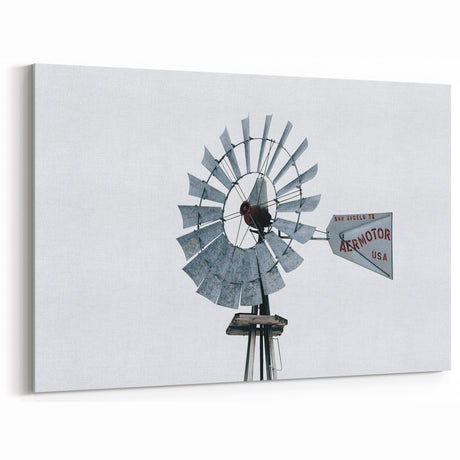 Farmhouse Wall Art: Vintage Windmill - Rustic Country Style Decor Print