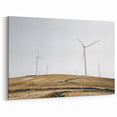 Farmhouse Wall Art: Wind Turbines on Hill - Rustic Country Style Decor