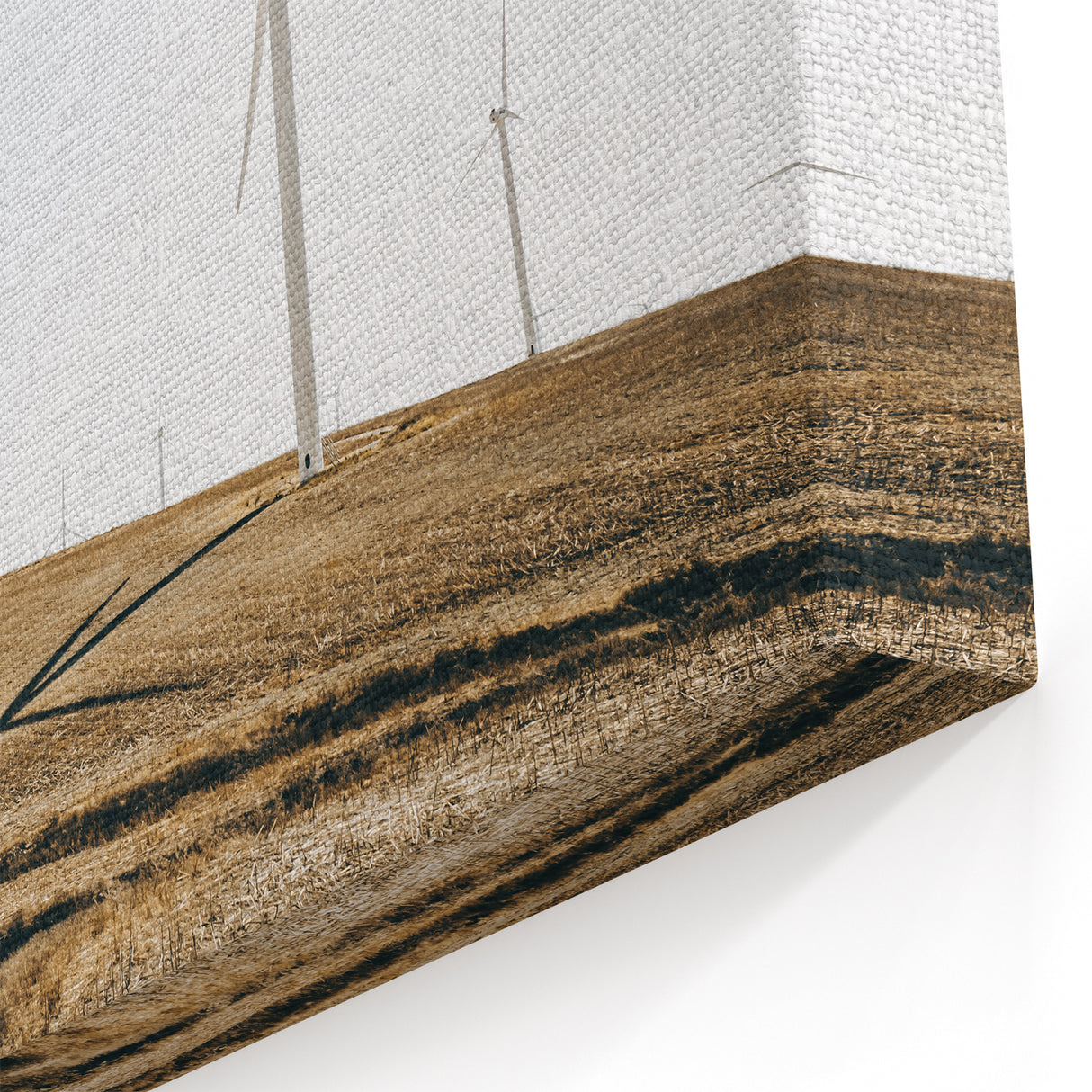 Farmhouse Wall Art: Wind Turbines on Hill - Rustic Country Style Decor