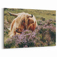 Farmhouse Wall Art: Highland Cow in Meadow - Rustic Country Decor Print