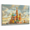Scenic Moscow Artwork - Vibrant St. Basil’s Cathedral in Red Square